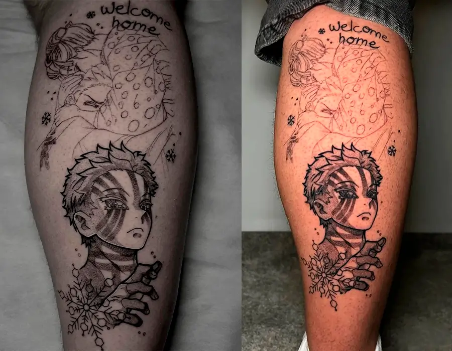 Tatuaje curado de línea fina realizado por Carmen González